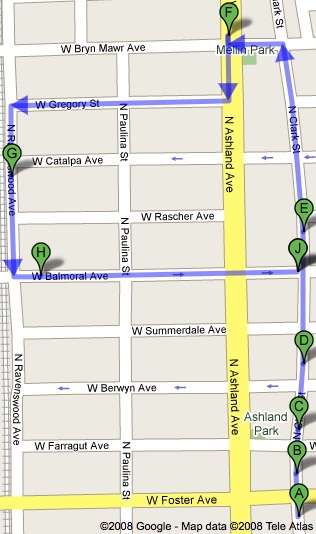 Andersonville Chicago Pub Crawl Map